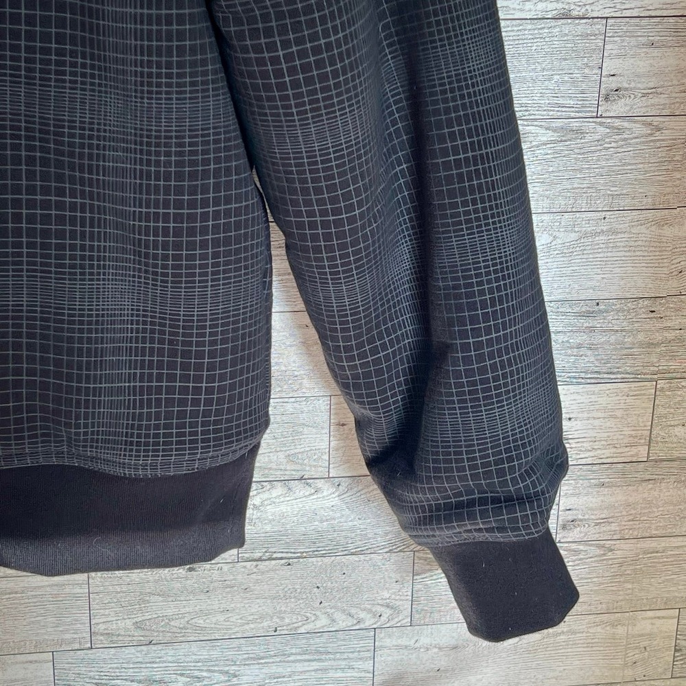 Denver Hayes Jacket Mens Medium Fleece Lined Black/Gray Checkered Full Zip Warm - Picture 6 of 10